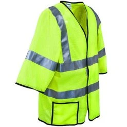 Occunomix Vests: High Visibility Yellow Mesh Safety Vest LUX HSCOOL3 YEL -Work Attire Shop lux hscool3 grn occuluxr 01