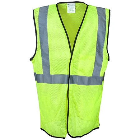 Occunomix Vests: Yellow High Visibility Lightweight Mesh Safety Vest LUX SSGC 4 Occunomix Vests: Yellow High Visibility Lightweight Mesh Safety Vest LUX SSGC - Image 2