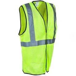 Occunomix Vests: Men's LUX SSGC FR Flame Resistant High Visibility Safety Vest -Work Attire Shop lux ssgc grn occuluxr 01 1