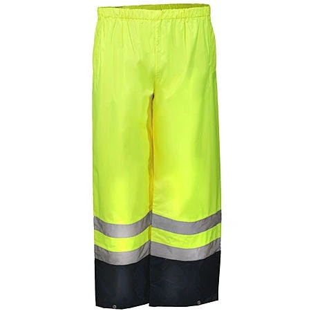 Occunomix Pants: Men's High Visibility Yellow Rain Pants LUX TENR YEL 4 Occunomix Pants: Men's High Visibility Yellow Rain Pants LUX TENR YEL - Image 2