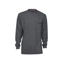 MCR Safety: Men's LST1G Gray Flame Resistant FR Long Sleeve Work Shirts