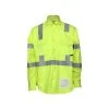 MCR Safety: Men's S1CL3L Fluorescent Lime Flame Resistant Work Shirt Class 3 Hi-Visibility Protection -Work Attire Shop mcr s1cl3l 1hm xhiresedit
