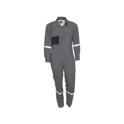 MCR Safety Coveralls: Men's SBC1011 Grey Summit Breeze FR Long Sleeve Coveralls