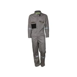 MCR Safety Coveralls: Men's SBC2011 Gray Summit Breeze FR Long Sleeve Coveralls