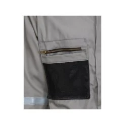 MCR Safety Coveralls: Men's SBC2011 Gray Summit Breeze FR Long Sleeve Coveralls -Work Attire Shop mcr sbc2011 detail4 xhiresedit