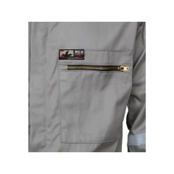 MCR Safety Coveralls: Men's SBC2011 Gray Summit Breeze FR Long Sleeve Coveralls -Work Attire Shop mcr sbc2011 detail5 xhiresedit