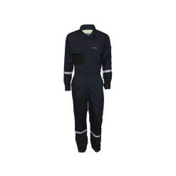 MCR Safety Coveralls: Men's SBC2012 Navy Summit Breeze FR Long Sleeve 7-ounce Cotton Material Coveralls