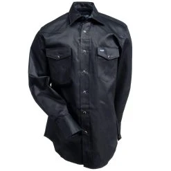 Wrangler Shirts: Men's Black MS70819 Cowboy Cut Long Sleeve Twill Shirt