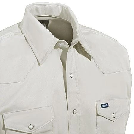 Wrangler Shirts: Men's Stone MS71319 Cowboy Cut Long Sleeve Twill Shirt 5 Wrangler Shirts: Men's Stone MS71319 Cowboy Cut Long Sleeve Twill Shirt - Image 3