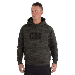Caterpillar Sweatshirts: Men's W10646 11790 Night Camo Trademark Hooded Sweatshirt
