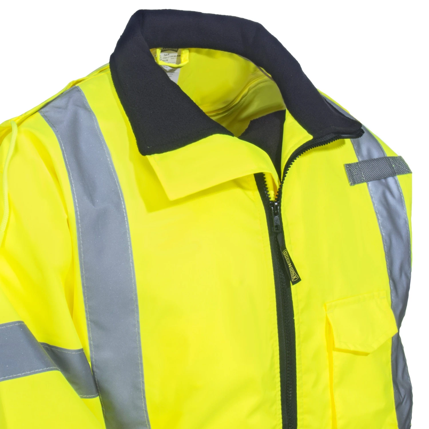 Occunomix Jackets: Men's LUX 350 JB B High Viz Yellow Quilt-Lined Bomber Jacket 4 Occunomix Jackets: Men's LUX 350 JB B High Viz Yellow Quilt-Lined Bomber Jacket - Image 2