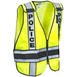Occunomix Vests: Men's Deluxe LUX DPSP DOR High Viz Mesh Police Vest -Work Attire Shop occunomix lux dpsp dor r 01