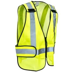 Occunomix Vests: Men's LUX PS DOR Plain High Viz Safety Mesh Vest -Work Attire Shop occunomix lux ps do r 01