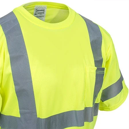 Occunomix Shirts: Men's Hi Vis Yellow LUX SSETP3B YLW Reflective Shirt 4 Occunomix Shirts: Men's Hi Vis Yellow LUX SSETP3B YLW Reflective Shirt - Image 2