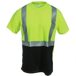 Occunomix Shirts: Men's Yellow LUX SSETPBK Y Hi Vis Black Bottom Work Shirt -Work Attire Shop occunomix lux ssetpbk f 01