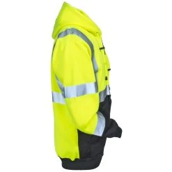 Occunomix Sweatshirts: Men's LUX SWTHZBK High Viz Black Bottom Full-Zip Sweatshirt -Work Attire Shop occunomix lux swthzbk r 01