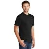 Port & Company Shirt: Men's PC54P JB Jet Black Core Cotton Pocket Tee 2 Port & Company Shirt: Men's PC54P JB Jet Black Core Cotton Pocket Tee -Work Attire Shop pc54p jetblack model 3q