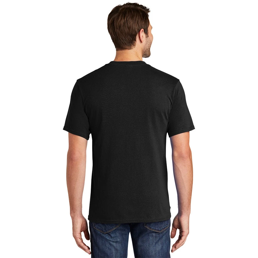 Port & Company Shirt: Men's PC54P JB Jet Black Core Cotton Pocket Tee 4 Port & Company Shirt: Men's PC54P JB Jet Black Core Cotton Pocket Tee - Image 2