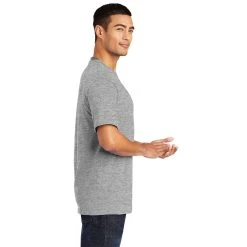 Port & Company Shirts: Men's PC55 AH Athletic Heather Core Blend Tee -Work Attire Shop pc55 athleticheather model side