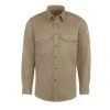 Bulwark Shirts: Men's SES2 TN Flame-Resistant Long Sleeve Tan Work Shirt -Work Attire Shop ps bw ses2tn f