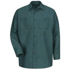 Red Kap Shirts: Men's Green SP14 SG Long Sleeve Work Shirt