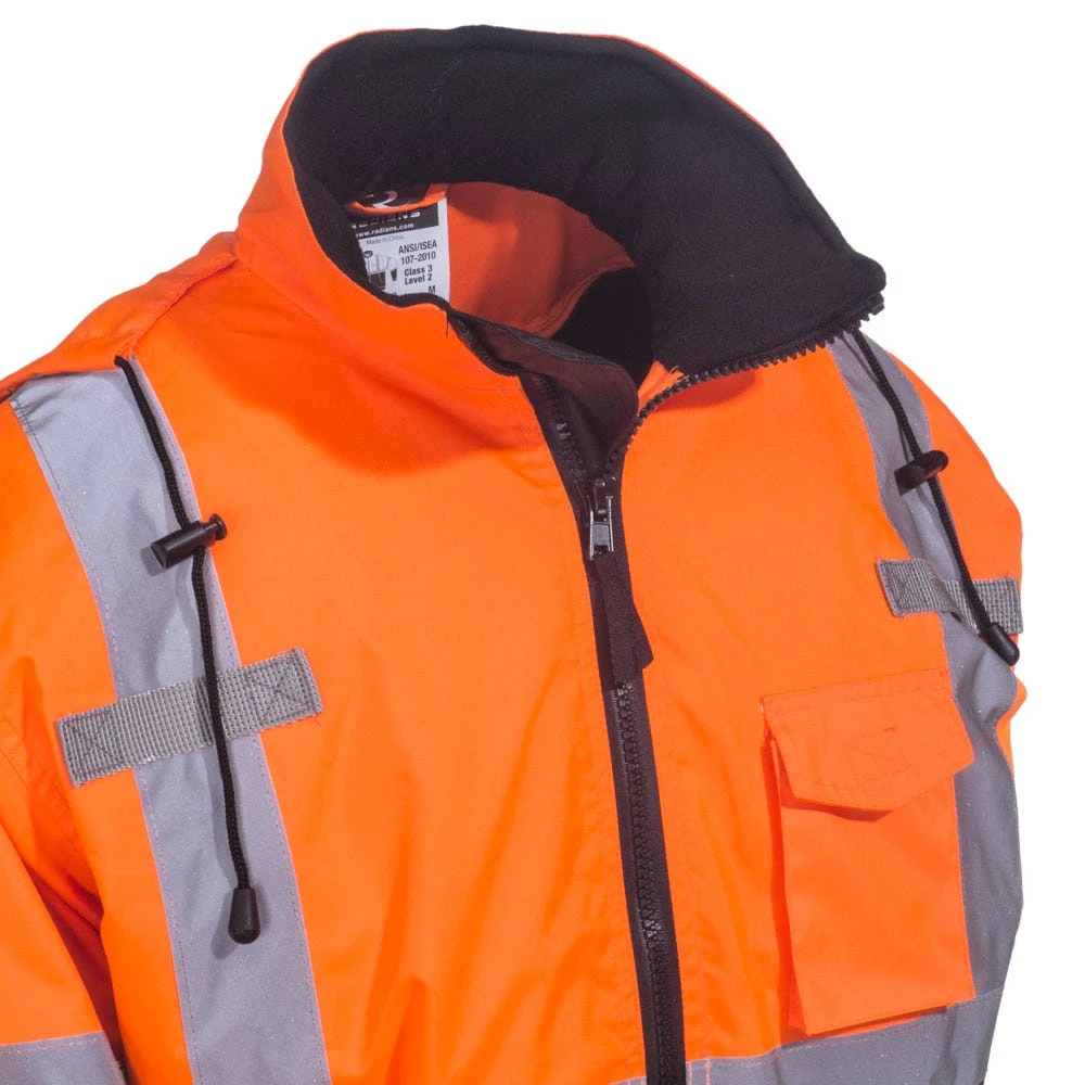 Radians Jackets: Men's SJ110B 3ZOS High-Visibility Safety Zip-Out Hooded Safety Jacket 4 Radians Jackets: Men's SJ110B 3ZOS High-Visibility Safety Zip-Out Hooded Safety Jacket - Image 2