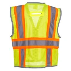 Radians Vests: Unisex High Visibility SV6H G Green ANSI Class 2 Pocketed Vest