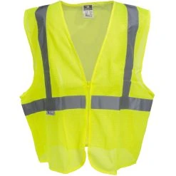 Radians Vests: Green Hi Vis SVE1 2ZGM Economy Type R Class 2 Safety Vest