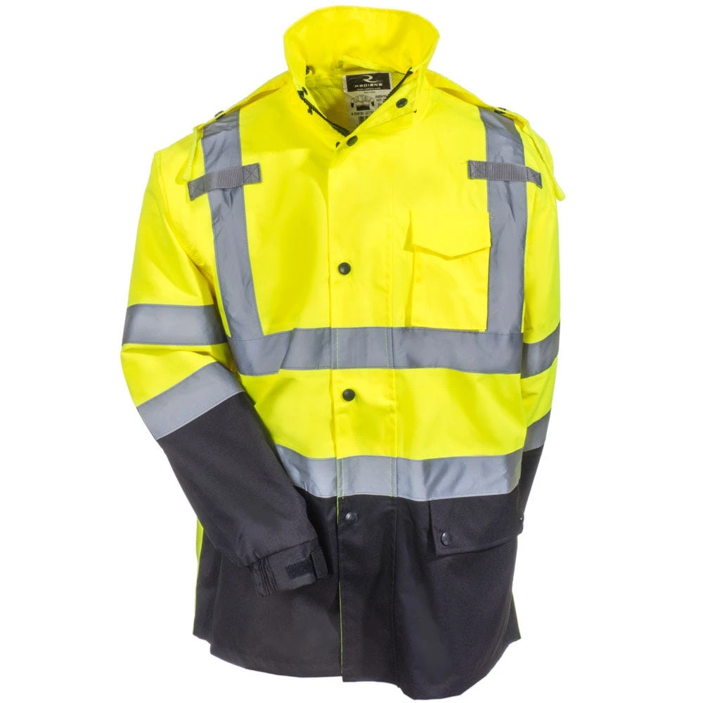 Radians Jackets: Unisex RW30 3Z1Y Hi Vis ANSI Class 3 Hooded Rain Jacket 5 Radians Jackets: Unisex RW30 3Z1Y Hi Vis ANSI Class 3 Hooded Rain Jacket - Image 3