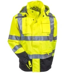 Radians Jackets: Unisex Hi Vis RW32 3Z1Y Green ANSI Class 3 Rain Jacket -Work Attire Shop radwear rw32 3z1y f 01