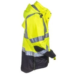 Radians Jackets: Unisex Hi Vis RW32 3Z1Y Green ANSI Class 3 Rain Jacket -Work Attire Shop radwear rw32 3z1y r 01