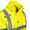 Radians Jackets: Unisex RW30 3Z1Y Hi Vis ANSI Class 3 Hooded Rain Jacket -Work Attire Shop radwear rw30 3z1y cd 01