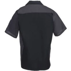 Red Kap Shirts: Men's SY20 BC Black/Grey Cotton Ripstop Short-Sleeve Uniform Shirt -Work Attire Shop red kap sy10ng b 01 1