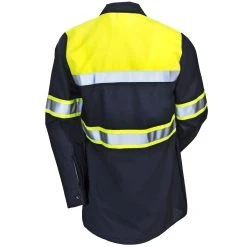 Red Kap Shirts: Colorblock Ripstop Men's High Vis SY70 YN Long Sleeve Shirt -Work Attire Shop red kap sy70yn2 b