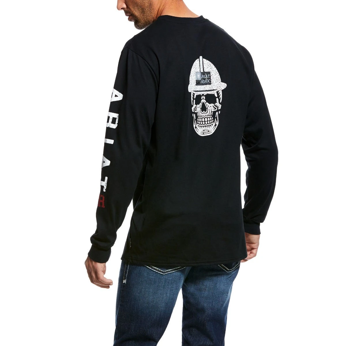 Ariat FR Shirts: Men's 10026434 Black Roughneck Skull Logo T-Shirt 6 Ariat FR Shirts: Men's 10026434 Black Roughneck Skull Logo T-Shirt - Image 4