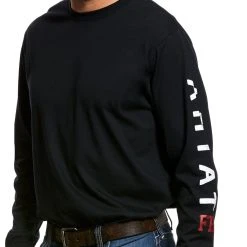 Ariat FR Shirts: Men's 10026434 Black Roughneck Skull Logo T-Shirt 8 Ariat FR Shirts: Men's 10026434 Black Roughneck Skull Logo T-Shirt -Work Attire Shop s19 mns work 10026434 detail01