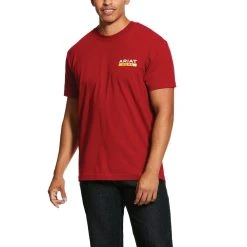 Ariat Rebar Shirt: Men's 10030302 Rio Red Rebar Cotton Strong Roughneck Graphic T-Shirt -Work Attire Shop s20 mns work gaglione 10030302 front