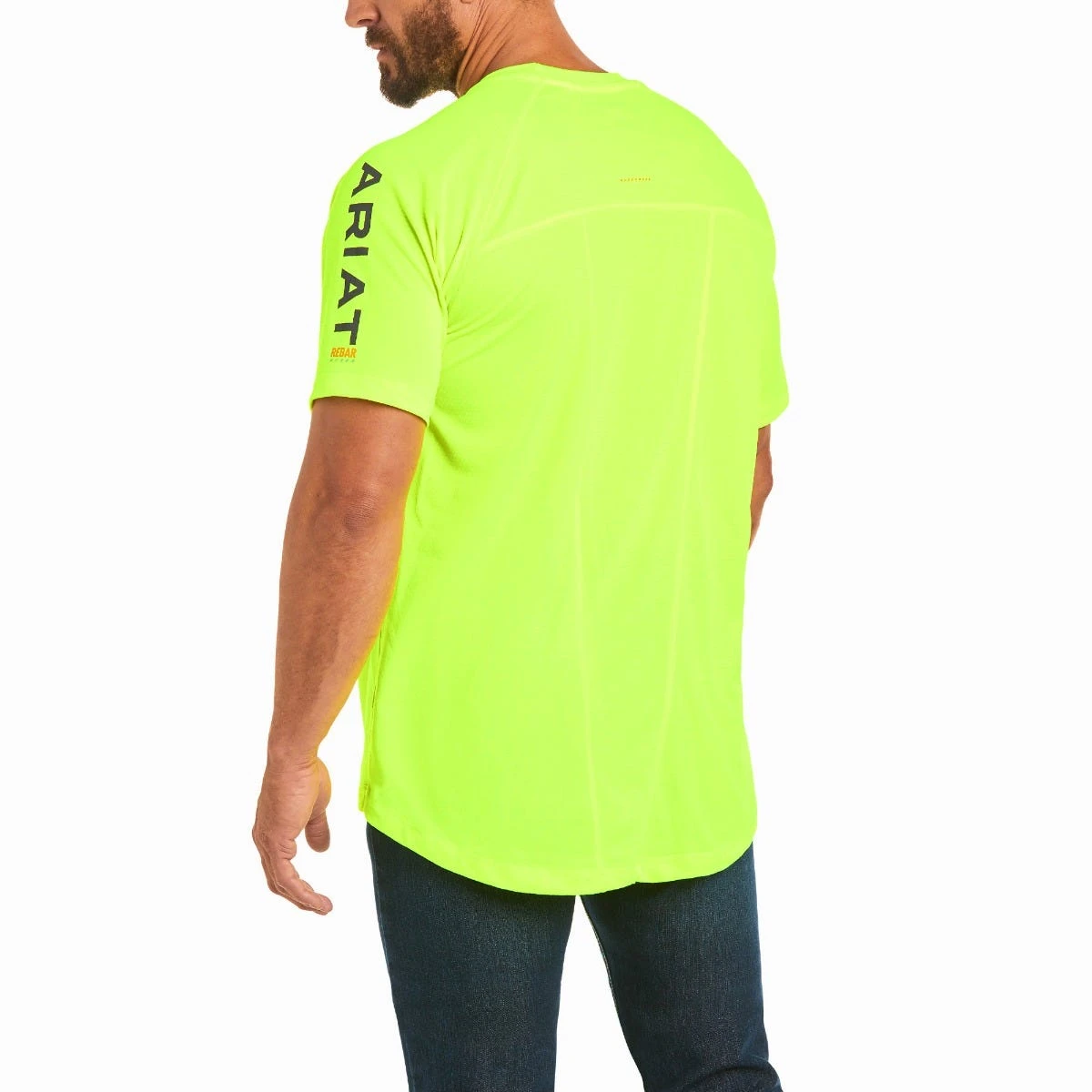 Ariat Rebar Shirts: Men's 10031037 Neon Lime Heat Fighter T-Shirt 4 Ariat Rebar Shirts: Men's 10031037 Neon Lime Heat Fighter T-Shirt - Image 2