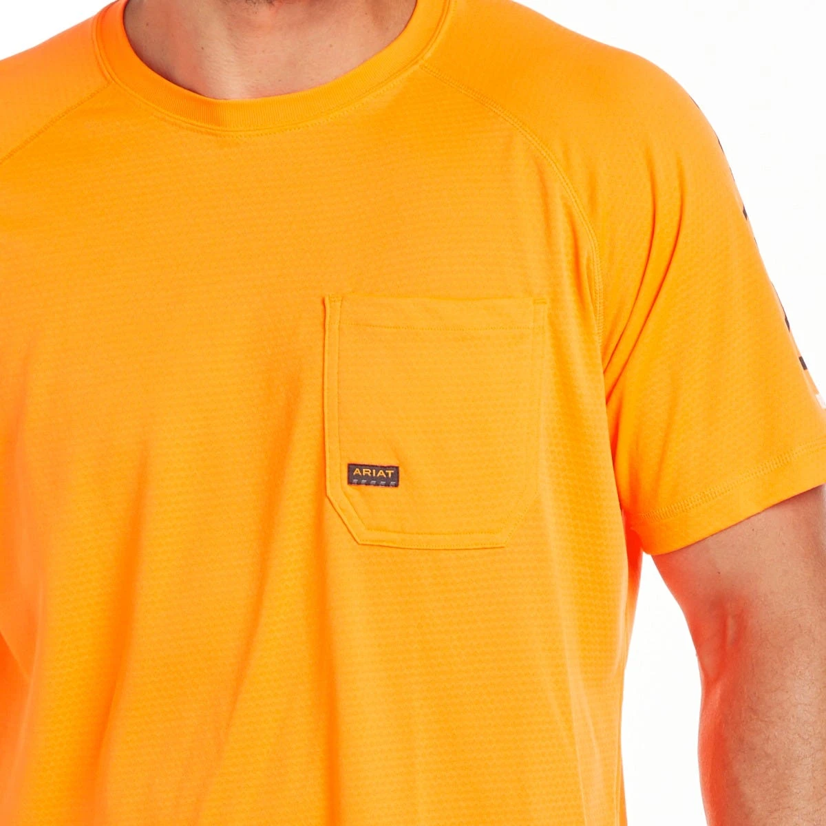 Ariat Rebar Shirts: Men's 10031040 Neon Orange Heat Fighter T-Shirt 6 Ariat Rebar Shirts: Men's 10031040 Neon Orange Heat Fighter T-Shirt - Image 4