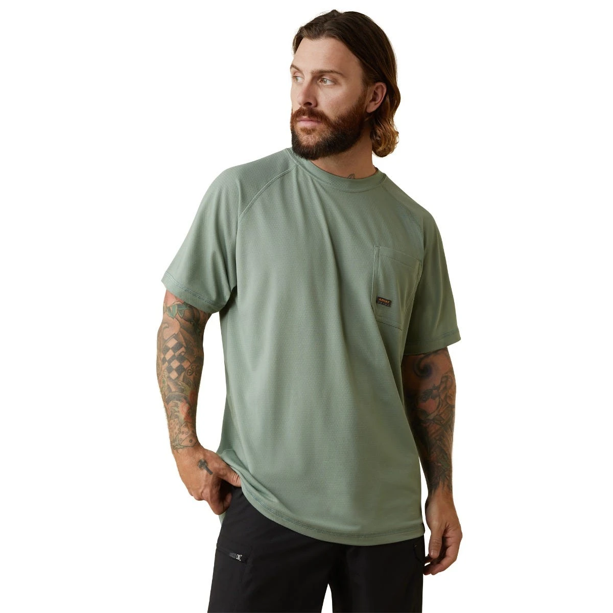 Ariat Rebar Shirts: Men's 10043541 Lily Pad Periscope Rebar Heat Fighter T-Shirt 3 Ariat Rebar Shirts: Men's 10043541 Lily Pad Periscope Rebar Heat Fighter T-Shirt