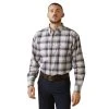 Ariat Shirts: Men's 10043743 Navy White Plaid FR Chiseled Button Down Long Sleeve Work Shirt 2 Ariat Shirts: Men's 10043743 Navy White Plaid FR Chiseled Button Down Long Sleeve Work Shirt -Work Attire Shop s23 mns work 10043743 front