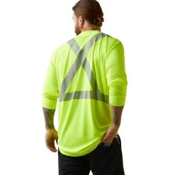 Ariat Rebar Workwear: Men's 10043823 Hi-Vis Bright Yellow ANSI Long Sleeve T-Shirt 9 Ariat Rebar Workwear: Men's 10043823 Hi-Vis Bright Yellow ANSI Long Sleeve T-Shirt -Work Attire Shop s23 mns work 10043823 back