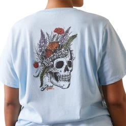 Ariat Rebar Shirts: Women's 10043848 Clearsky CottonStrong Roughneck Graphic T-Shirt -Work Attire Shop s23 wms work 10043848 detail01 plus