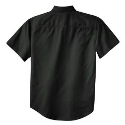 Port Authority Shirts: Men's Black S500T BLK Short Sleeve Twill Shirt With Pocket 13 Port Authority Shirts: Men's Black S500T BLK Short Sleeve Twill Shirt With Pocket -Work Attire Shop s500t black back fs06