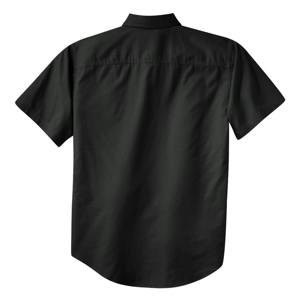 Port Authority Shirts: Men's Black S500T BLK Short Sleeve Twill Shirt With Pocket 8 Port Authority Shirts: Men's Black S500T BLK Short Sleeve Twill Shirt With Pocket - Image 6