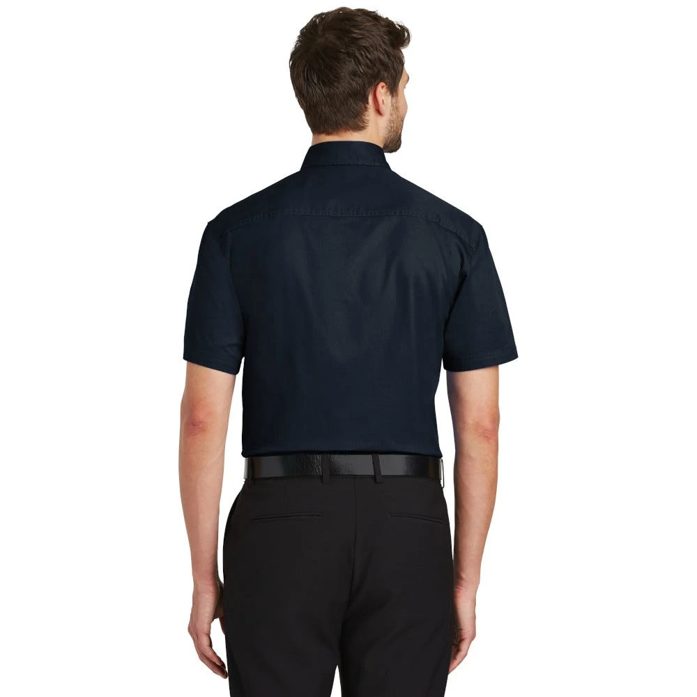 Port Authority Shirts: Men's Classic Navy S500T CNV Short Sleeve Twill Shirt 6 Port Authority Shirts: Men's Classic Navy S500T CNV Short Sleeve Twill Shirt - Image 4