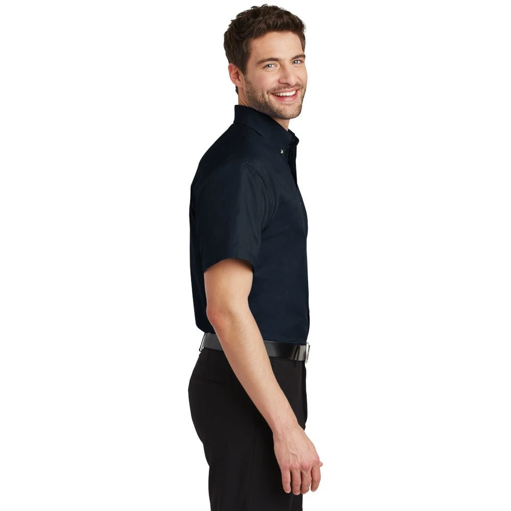Port Authority Shirts: Men's Classic Navy S500T CNV Short Sleeve Twill Shirt 5 Port Authority Shirts: Men's Classic Navy S500T CNV Short Sleeve Twill Shirt - Image 3