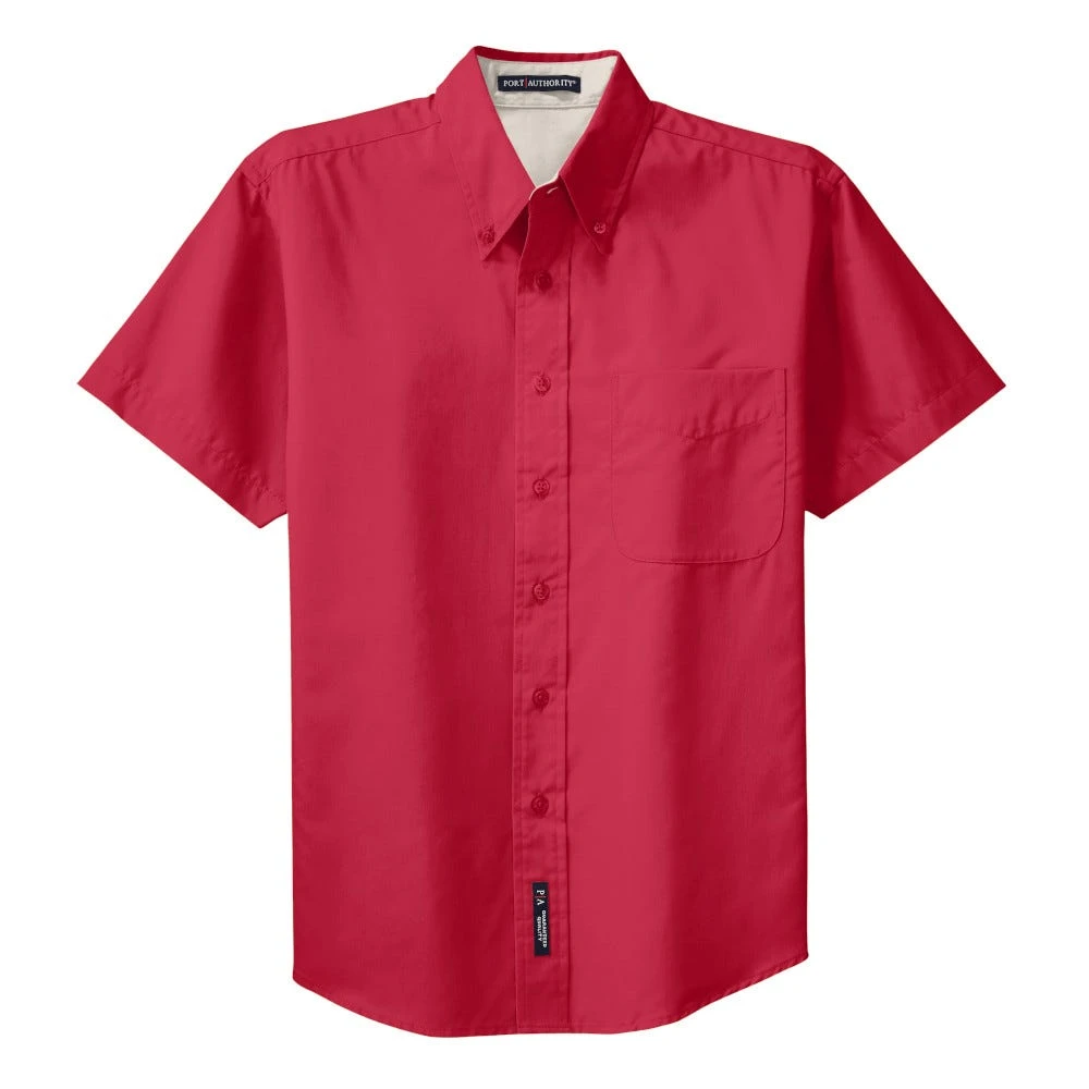 Port Authority Shirts: S508 RED Men's Red Short Sleeve Shirt 7 Port Authority Shirts: S508 RED Men's Red Short Sleeve Shirt - Image 5