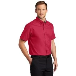Port Authority Shirts: S508 RED Men's Red Short Sleeve Shirt 11 Port Authority Shirts: S508 RED Men's Red Short Sleeve Shirt -Work Attire Shop s508 redlightstone model 3q