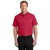 Port Authority Shirts: S508 RED Men's Red Short Sleeve Shirt 1 Port Authority Shirts: S508 RED Men's Red Short Sleeve Shirt -Work Attire Shop s508 redlightstone model front